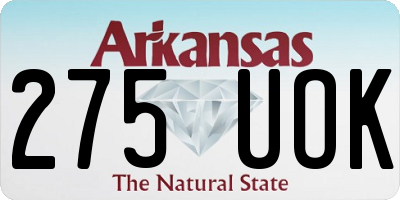 AR license plate 275UOK