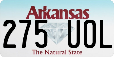 AR license plate 275UOL