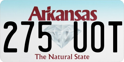 AR license plate 275UOT