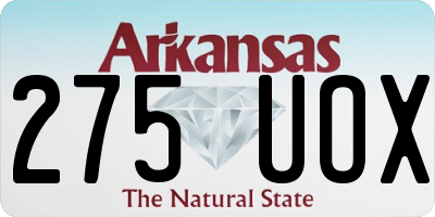 AR license plate 275UOX