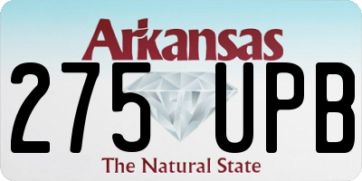 AR license plate 275UPB
