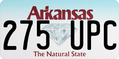 AR license plate 275UPC