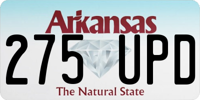 AR license plate 275UPD