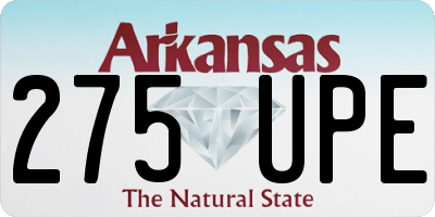 AR license plate 275UPE
