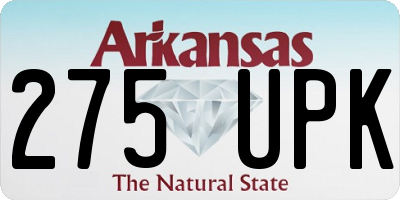 AR license plate 275UPK