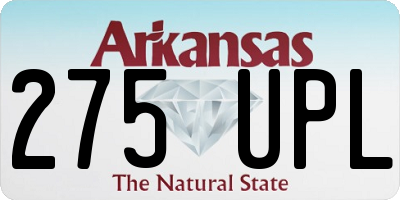AR license plate 275UPL
