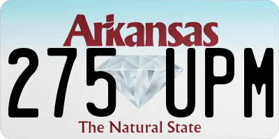 AR license plate 275UPM