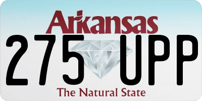 AR license plate 275UPP