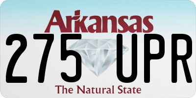 AR license plate 275UPR