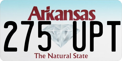 AR license plate 275UPT