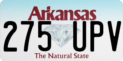 AR license plate 275UPV