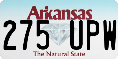 AR license plate 275UPW