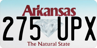 AR license plate 275UPX
