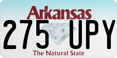 AR license plate 275UPY