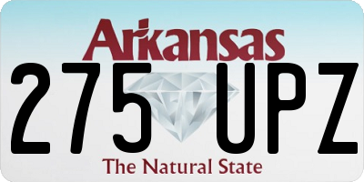 AR license plate 275UPZ