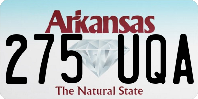 AR license plate 275UQA