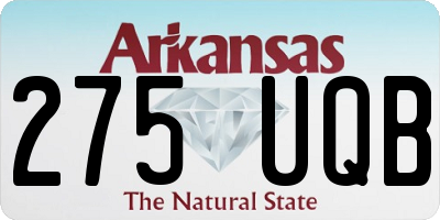 AR license plate 275UQB