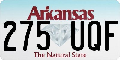 AR license plate 275UQF