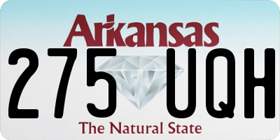 AR license plate 275UQH