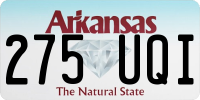 AR license plate 275UQI