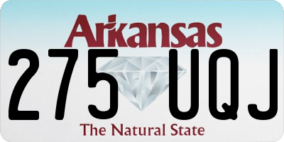 AR license plate 275UQJ