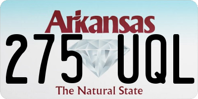 AR license plate 275UQL
