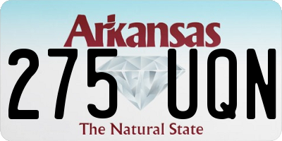 AR license plate 275UQN