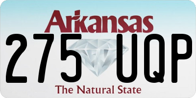 AR license plate 275UQP