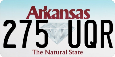 AR license plate 275UQR