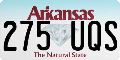 AR license plate 275UQS