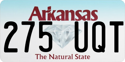 AR license plate 275UQT