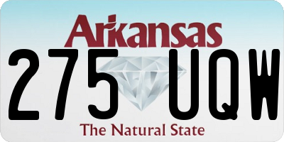 AR license plate 275UQW