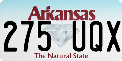 AR license plate 275UQX