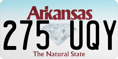 AR license plate 275UQY