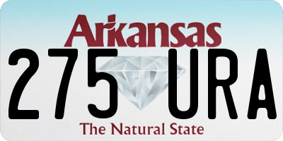 AR license plate 275URA