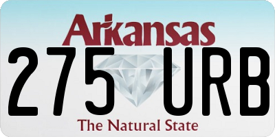 AR license plate 275URB