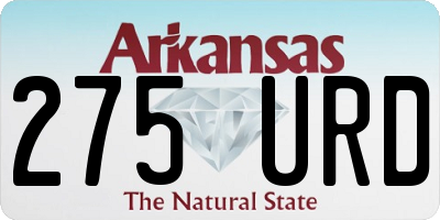 AR license plate 275URD