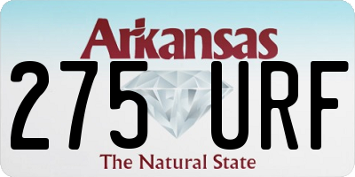 AR license plate 275URF