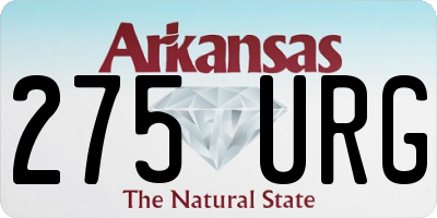 AR license plate 275URG