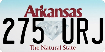 AR license plate 275URJ