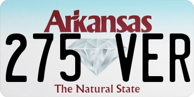 AR license plate 275VER