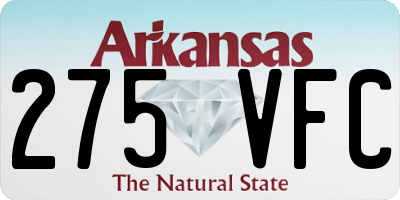 AR license plate 275VFC