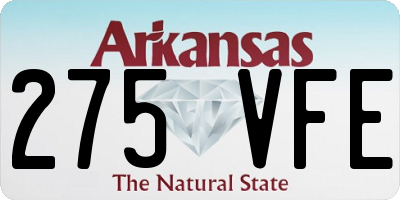 AR license plate 275VFE
