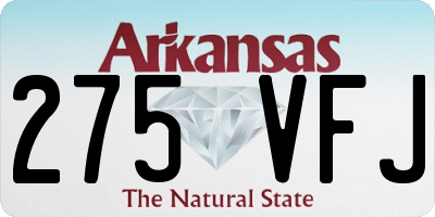 AR license plate 275VFJ
