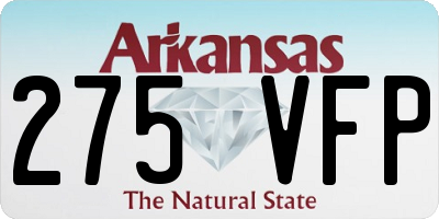 AR license plate 275VFP
