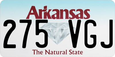 AR license plate 275VGJ