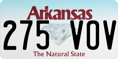 AR license plate 275VOV