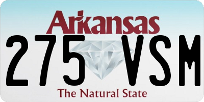 AR license plate 275VSM