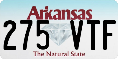 AR license plate 275VTF