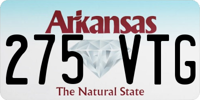 AR license plate 275VTG